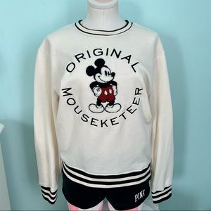 Disney Mickey Mouse Original Mouseketeer Crewneck Varsity Sweatshirt Size Small